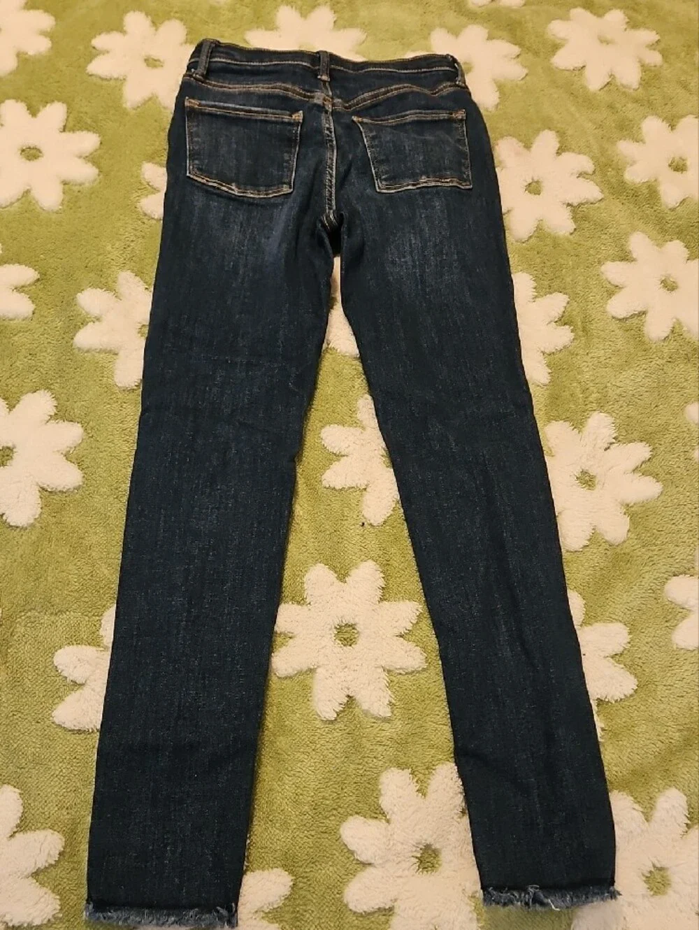 Old Navy Women's Dark Indigo Distressed Skinny Jeans